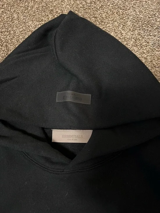 Fear of God ESSENTIALS Men's Black Limo Pullover Hoodie - Picture 4 of 5